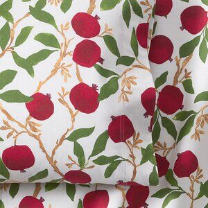 new ~Pomegranate Organic Cotton Flannel Sheet Set in size Twin by Garnet Hill